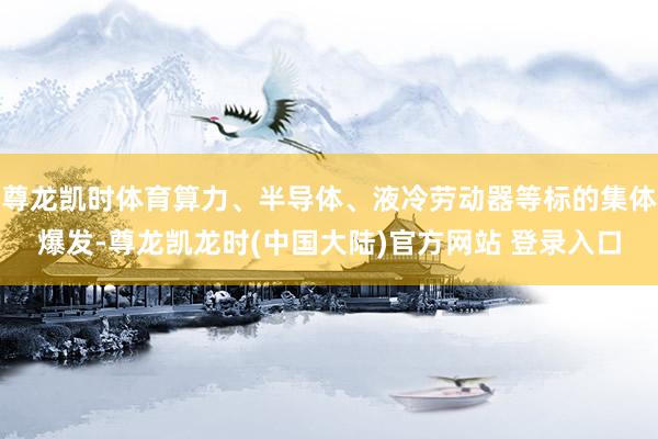尊龙凯时体育算力、半导体、液冷劳动器等标的集体爆发-尊龙凯龙时(中国大陆)官方网站 登录入口